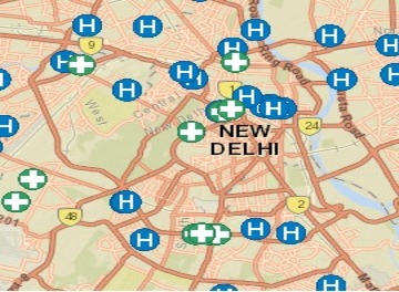 Health Facilities in Delhi, Geo Portal Link
